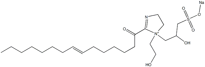 1-(2-Hydroxyethyl)-1-[2-hydroxy-3-(sodiooxysulfonyl)propyl]-2-(7-pentadecenoyl)-2-imidazoline-1-ium Struktur
