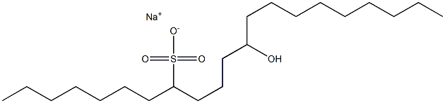 12-Hydroxyhenicosane-8-sulfonic acid sodium salt Struktur