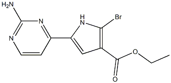 ethyl 5-(2-aminopyrimidin-4-yl)-2-bromo-1H-pyrrole-3-carboxylate