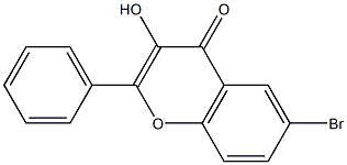 6-bromo-3-hydroxy-2-phenyl-4H-chromen-4-one Struktur