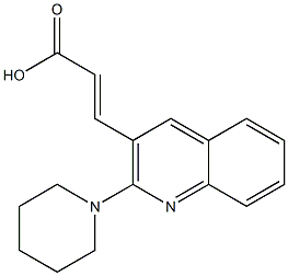 3-[2-(piperidin-1-yl)quinolin-3-yl]prop-2-enoic acid Structure
