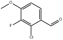 2-Chloro-3-fluoro-4-methoxybenzaldehyde Struktur