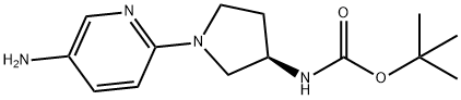 (3R)-TERT-BUTYL 1-(5-AMINOPYRIDIN-2-YL)PYRROLIDIN-3-YLCARBAMATE Struktur