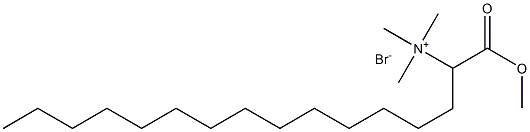 (1-methoxy-1-oxohexadecan-2-yl)trimethylazanium bromide Struktur
