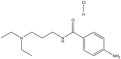 4-Amino-N-[3-(diethylamino)propyl]benzamid, hydrochloride Struktur