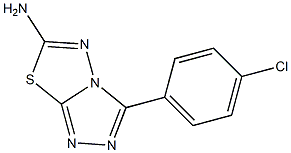 3-(4-氯苯基)-[1,2,4]三唑并[3,4-B][1,3,4]噻二唑-6-胺 結(jié)構(gòu)式