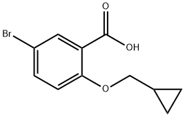 5-Bromo-2-cyclopropylmethoxy-benzoic acid Struktur