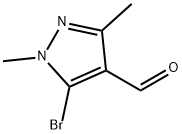 5-bromo-1,3-dimethyl-1H-pyrazole-4-carbaldehyde Struktur