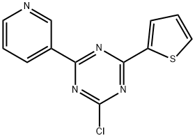 2-Chloro-4-(3-pyridyl)-6-(2-thienyl)-1,3,5-triazine Struktur