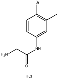 2-amino-N-(4-bromo-3-methylphenyl)acetamide hydrochloride Struktur
