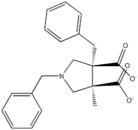 (3S,4R)-3-benzyl 4-methyl 1-benzylpyrrolidine-3,4-dicarboxylate Structure