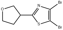 4,5-Dibromo-2-(3-tetrahydrofuranyl)thiazole Struktur