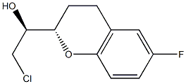 (1S)-2-chloro-1-[(2S)-6-fluoro-3,4-dihydro-2H-chromen-2-yl]ethanol Struktur