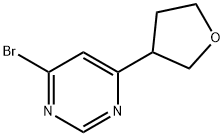 4-Bromo-6-(3-tetrahydrofuranyl)pyrimidine Struktur