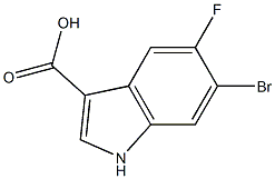 6-bromo-5-fluoro-1H-indole-3-carboxylic acid Struktur