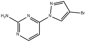 4-Bromo-1-(2-amino-4-pyrimidyl)pyrazole Struktur