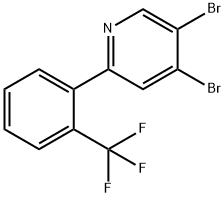 3,4-Dibromo-6-(2-trifluoromethylphenyl)pyridine Structure