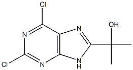 2-(2,6-dichloro-9H-purin-8-yl)propan-2-ol Struktur