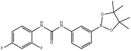 Urea, N-(2,4-difluorophenyl)-N'-[3-(4,4,5,5-tetramethyl-1,3,2-dioxaborolan-2-yl)phenyl]- Struktur