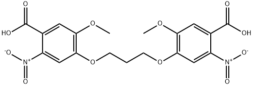 1',3'-bis(4-carboxy-2-methoxy-5-nitrophenoxy)propane Struktur