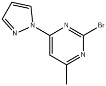 2-Bromo-4-(1H-pyrazol-1-yl)-6-methylpyrimidine, 1412959-32-0, 結(jié)構(gòu)式