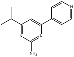 2-Amino-4-(pyridin-4-yl)-6-(iso-propyl)pyrimidine Struktur