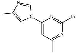 2-Bromo-4-(4-methyl-1H-imidazol-1-yl)-6-methylpyrimidine Structure