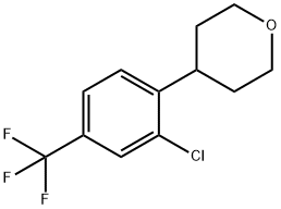 4-[2-Chloro-4-(trifluoromethyl)phenyl]tetrahydro-2H-pyran, 1434128-18-3, 結(jié)構(gòu)式