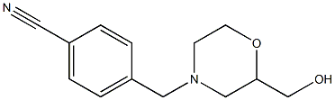 4-((2-(hydroxymethyl)morpholino)methyl)benzonitrile Struktur