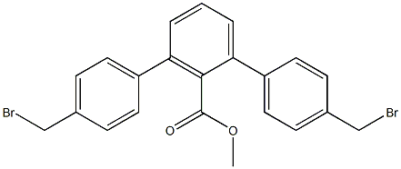 methyl 4'-(bromomethyl)-3-[4-(bromomethyl)phenyl]-[1,1'-biphenyl]-2-carboxylate Struktur