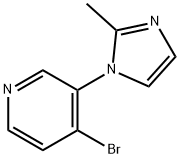 4-BROMO-3-(2-METHYLIMIDAZOL-1-YL)PYRIDINE Struktur