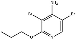 4-Amino-3,5-dibromo-2-(n-propoxy)pyridine Struktur