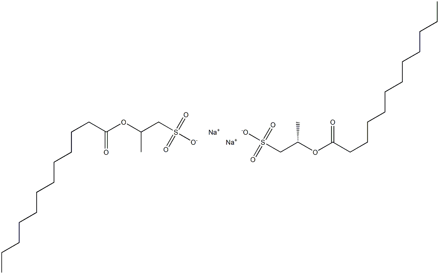disodium (2R)-2-(dodecanoyloxy)propane-1-sulfonate (2S)-2-(dodecanoyloxy)propane-1-sulfonate Struktur
