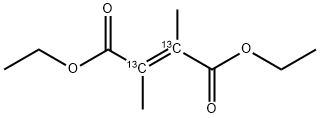 Fumaric-2,3-13C2 acid, 2,3-dimethyl-, 1,4-diethyl ester, (2E)- Struktur