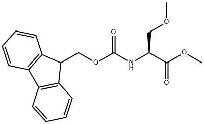 Methyl(S)-2-(9-fluorenylmethyloxycarbonylamino)-3-methoxypropionate Struktur
