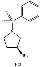 (3S)-1-(benzenesulfonyl)pyrrolidin-3-amine hydrochloride Struktur