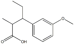 2-methyl-3-(3-methoxyphenyl)valeric acid Struktur