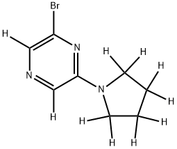 2-Bromo-6-(pyrrolidino)pyrazine-d10 Struktur