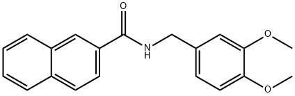 2-Naphthalenecarboxamide, N-[(3,4-dimethoxyphenyl)methyl]- Struktur