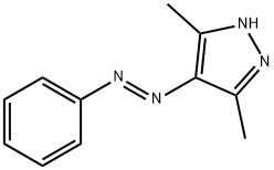 (E)-3,5-dimethyl-4-(phenyldiazenyl)-1H-pyrazole Struktur
