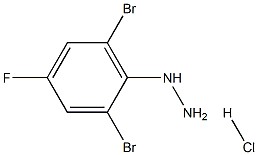 2,6-dibromo-4-fluorophenylhydrazine hydrochloride Struktur
