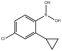 (4-chloro-2-cyclopropylphenyl)boronic acid Struktur