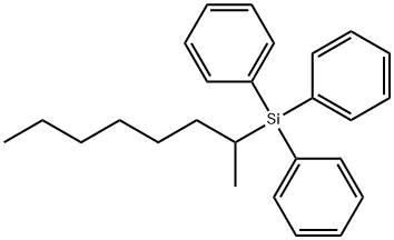(1-METHYLHEPTYL)TRIPHENYLSILANE Struktur