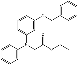 Ethyl 2-((3-(benzyloxy)phenyl)(phenyl)amino)acetate Struktur