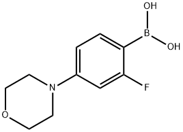 (2-fluoro-4-morpholinophenyl)boronic acid Struktur
