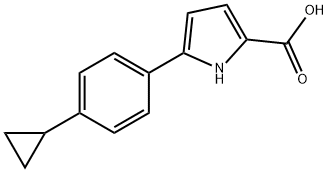 5-(4-cyclopropylphenyl)-1H-pyrrole-2-carboxylicacid Struktur