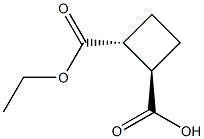 (1R,2R)-2-ethoxycarbonylcyclobutanecarboxylic acid Struktur