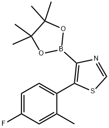 5-(2-Methyl-4-fluorophenyl)thiazole-4-boronic acid pinacol ester|