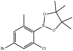2-Chloro-6-methyl-4-bromophenylboronic acid pinacol ester Structure
