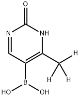 (2-hydroxy-4-(methyl-d3)pyrimidin-5-yl)boronic acid Struktur